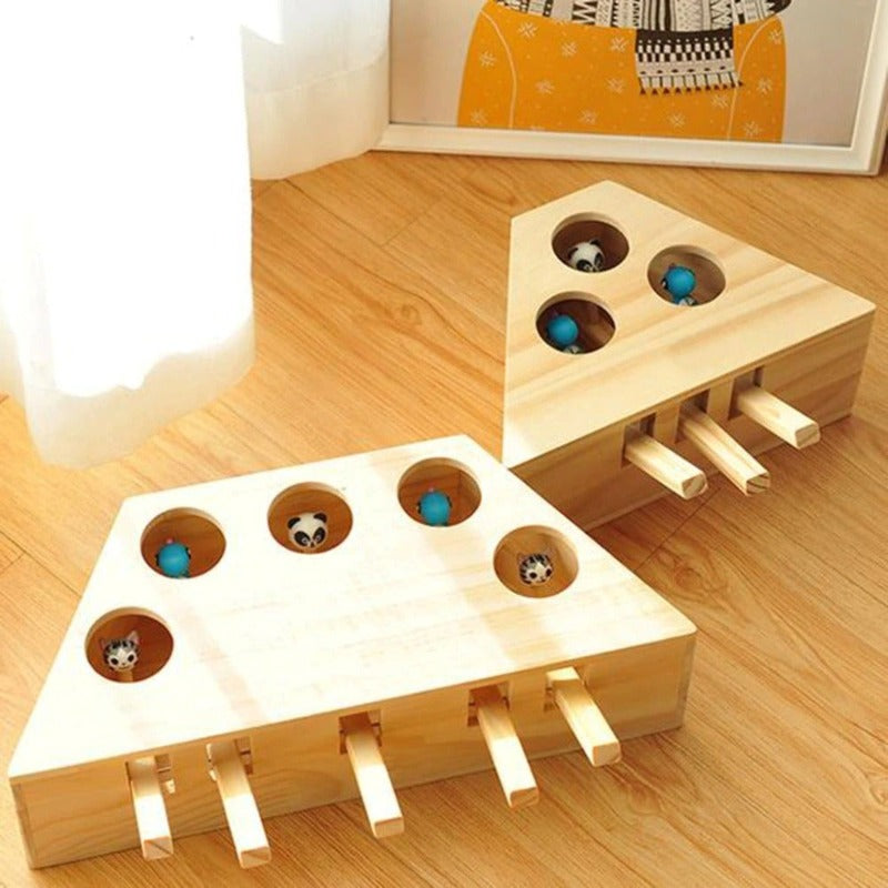 MewMakers™ - Whack-a-Mole Katzenspielzeug aus Holz | 50% RABATT