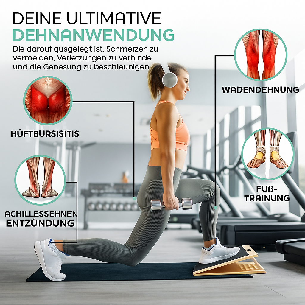 Stretch Board | Verstellbares Dehnboard | Lindert Fuß- & Wadenschmerzen | Fördert Beweglichkeit