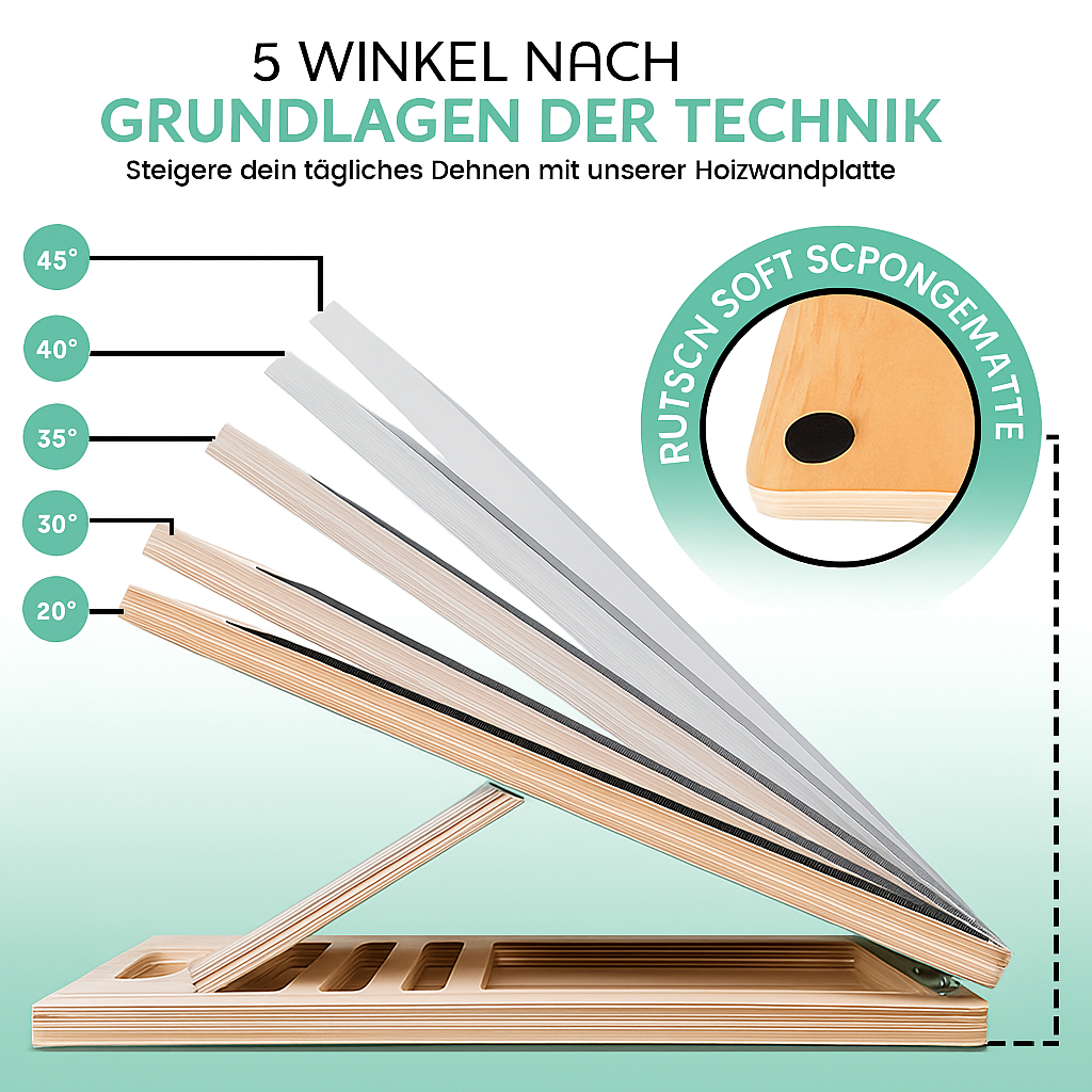 Stretch Board | Verstellbares Dehnboard | Lindert Fuß- & Wadenschmerzen | Fördert Beweglichkeit