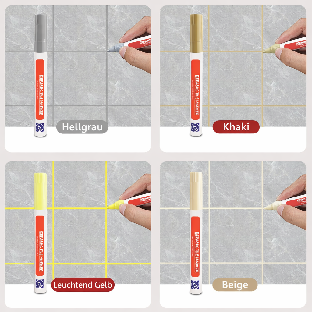Fugenstift Keramikfliesen | Anti-Schimmel | Wasserfest | Schnelltrocknend