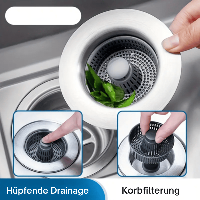 CleanFlow™ – Neuer Verbesserter Siphon-Siebkorb-Ablauf