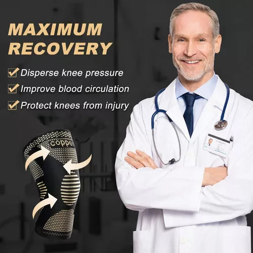 TheraKnee™ Kniebandage | Mit Kupfer-Kompression | Schmerzreduktion & Stabilität | Atmungsaktiv & Alltagsgeeignet