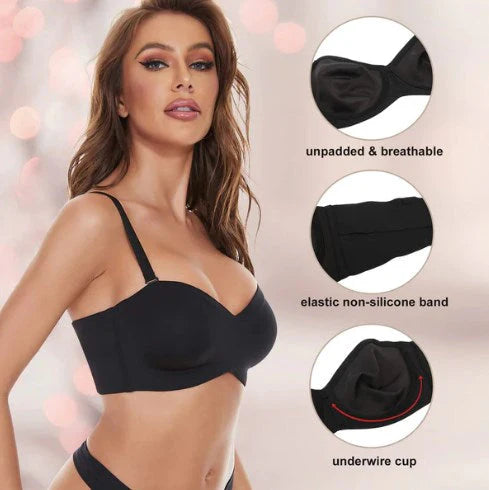1+1 Gratis | Allure™ Bandeau-BH mit abnehmbaren Trägern in Übergröße