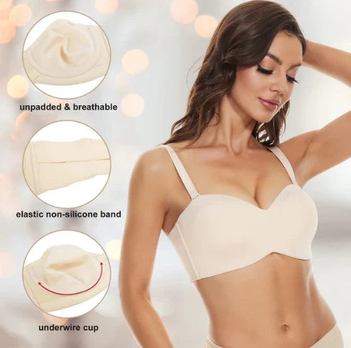 1+1 Gratis | Allure™ Bandeau-BH mit abnehmbaren Trägern in Übergröße