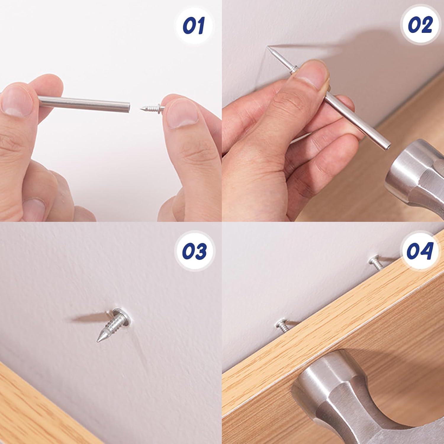 Sockelleisten Nagel Set | Doppelkopf-System | Präzise Montage | BaseFix Pro