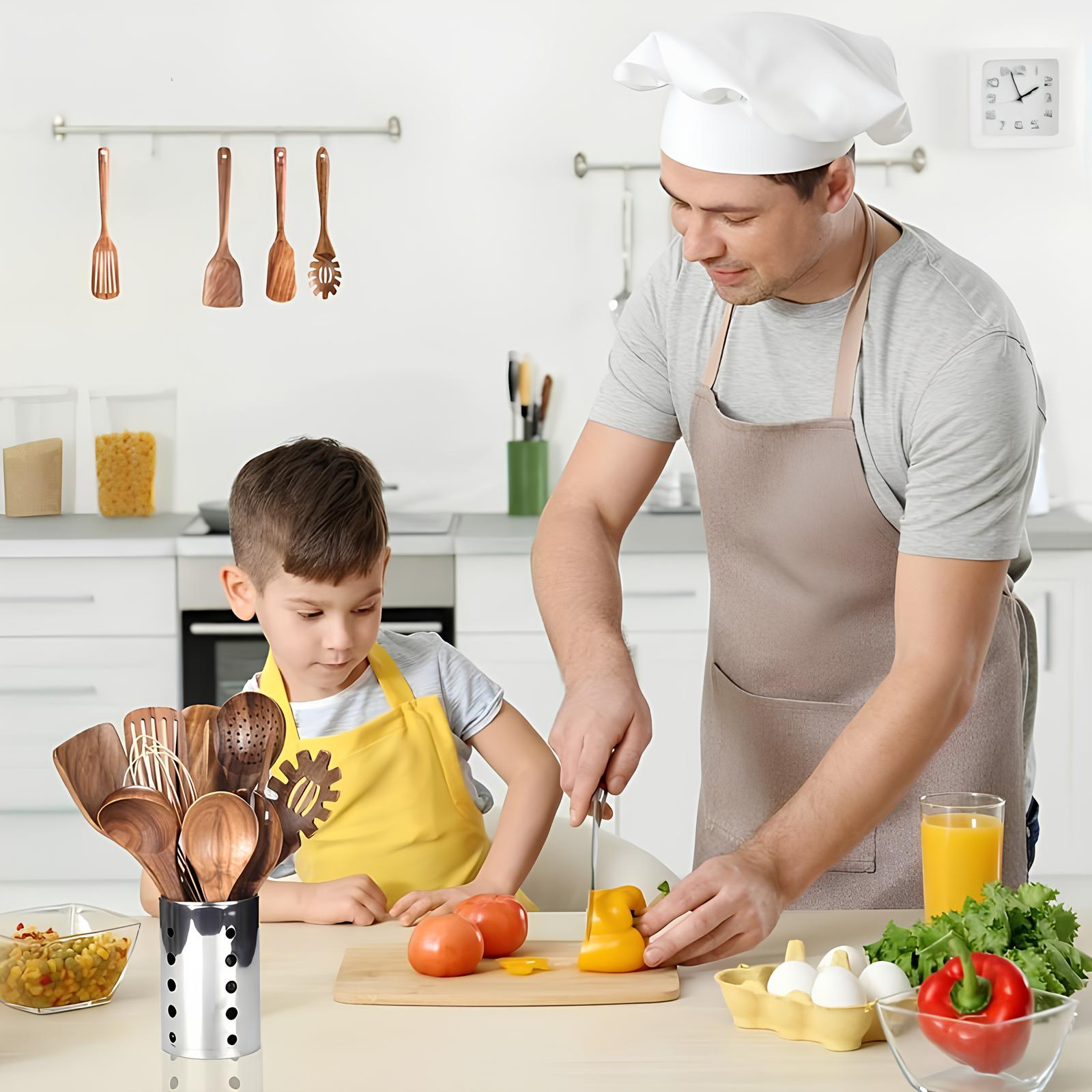 Küchenutensilien-Set | 11-teilig | Inklusive Halter | Schonend für Pfannen