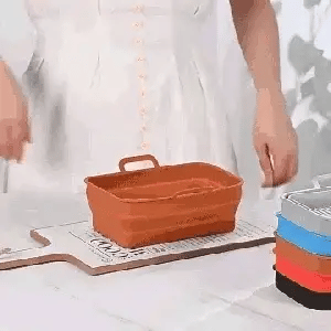 Faltbare Foodgrade Silikon-Backform für die Fritteuse