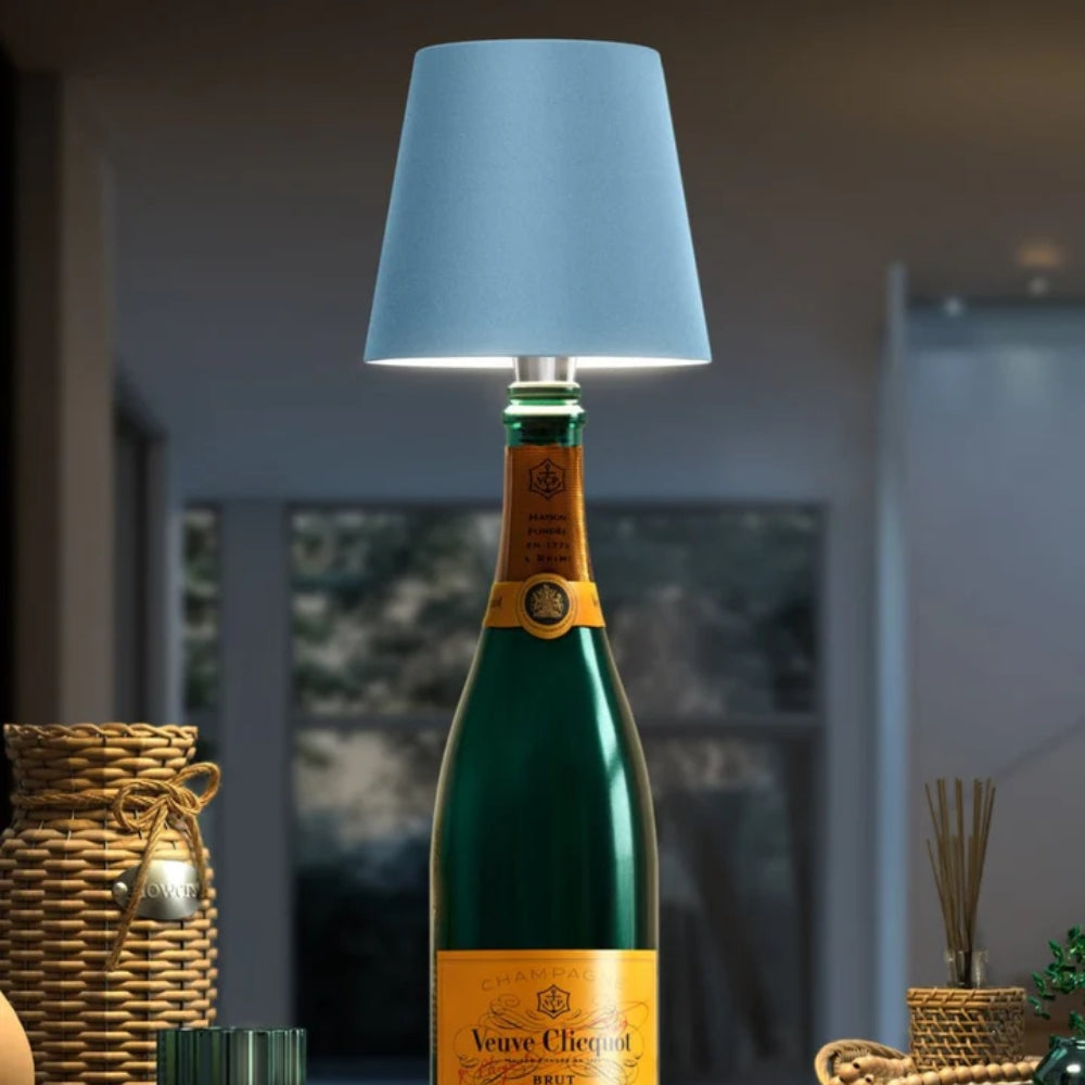 Flaschenlicht | Flasche als Tischlampe | Akku Tischleuchte | Flaschenverschluss | LumiFlasche
