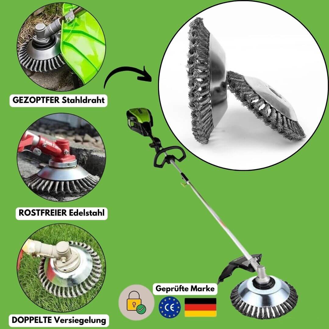 ProfiTrim | Unzerstörbarer Rasentrimmerkopf | 150x Stärker | Für Alle Trimmer Geeignet