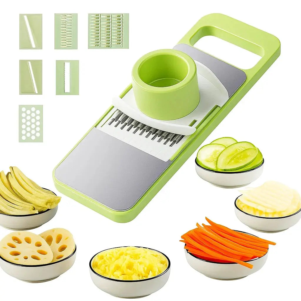 VeggiEase™ | Mühelose Zubereitung von Speisen durch präzises Schneiden und Raspeln
