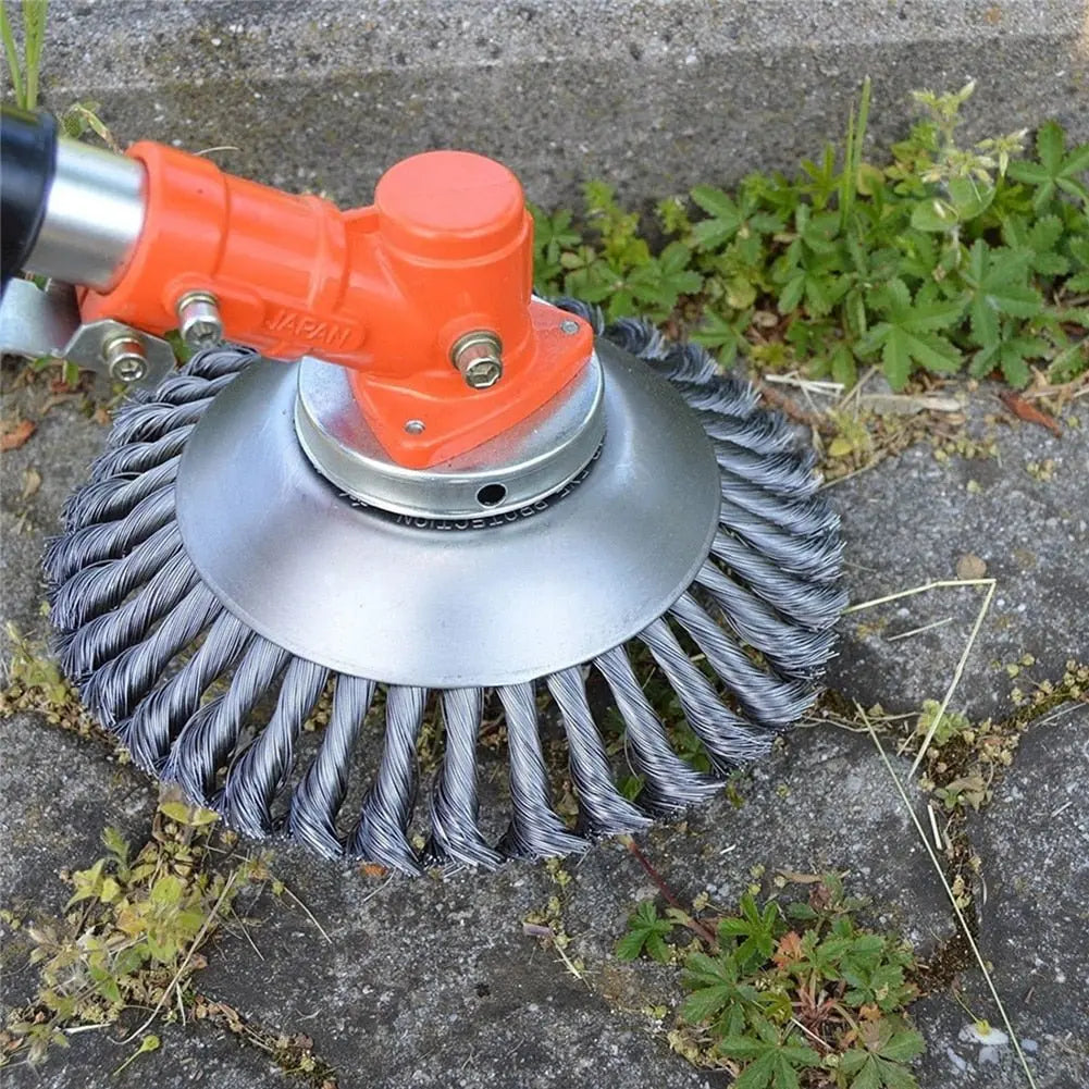 Unkrauttrimmer Kopf | Kohlenstoffstahl Bürste | Für Rasentrimmer | Robust & Langlebig