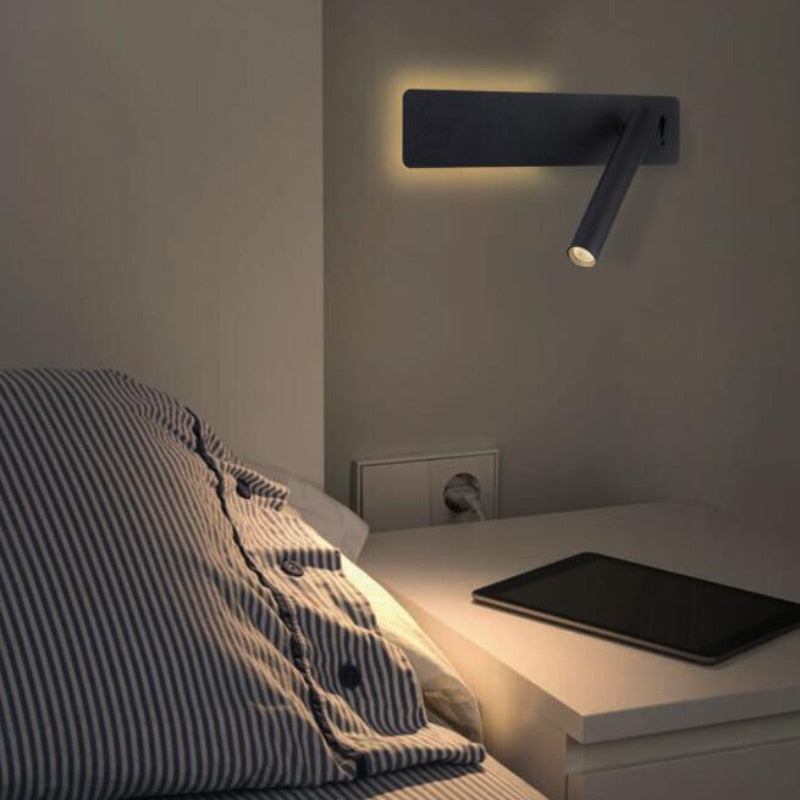 LED Lesewandleuchte Bett | Drehbar & Gezielt | Warmes Ambientelicht | Modernes Design
