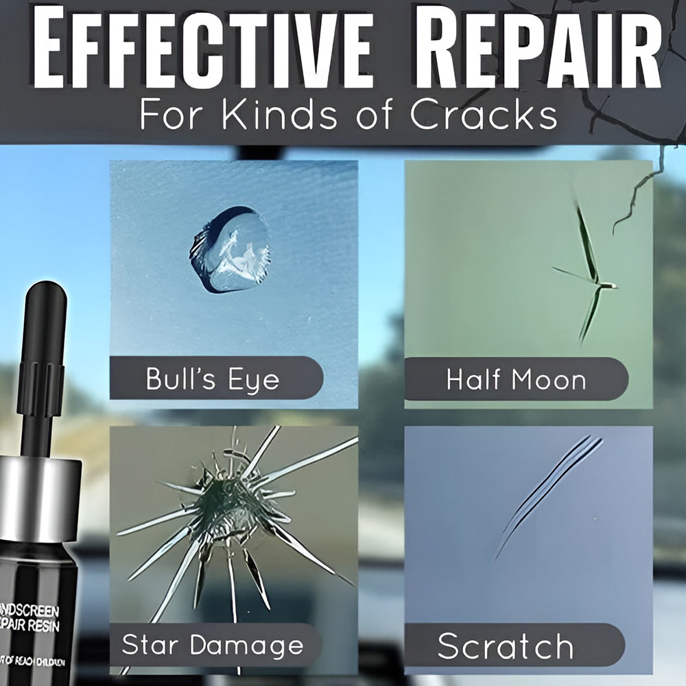 1+1 Gratis | CrackGone™ - Glasrisse in wenigen Minuten reparieren!