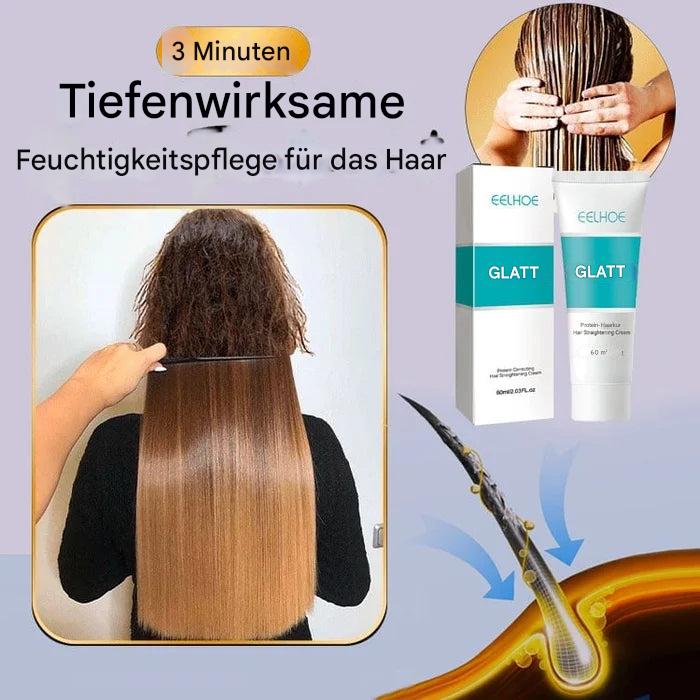 Haarglättungscreme Keratin | Anti-Frizz Pflege | Glattes Haar | Keratique