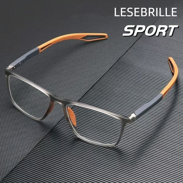 Herren Blaulichtfilter Brille | Ultraleicht Titanrahmen | Antireflex & Augenentspannung | AirStride