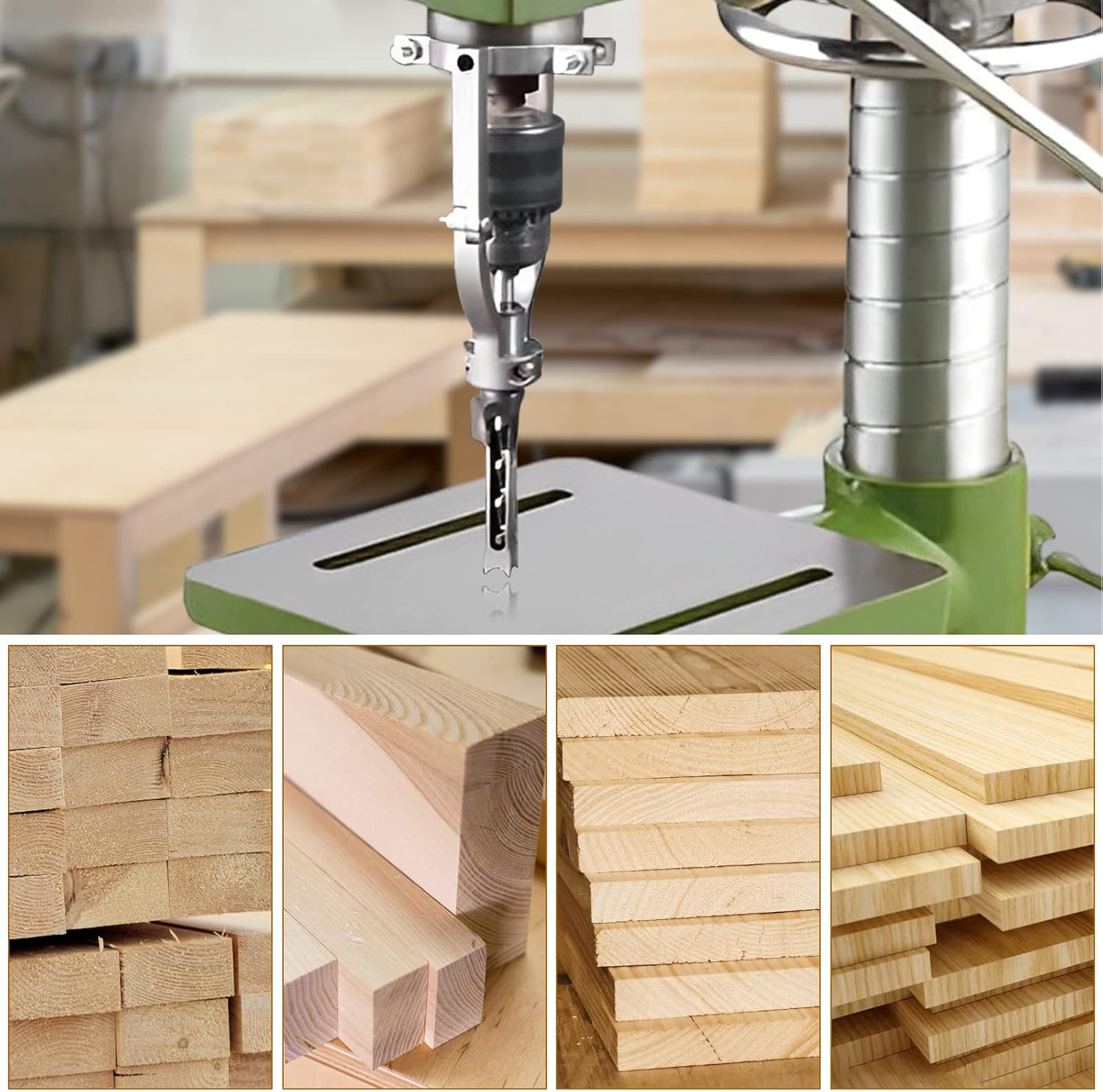 Holzverbindungs Adapter Set | Präzise Schlitzverbindungen | Für Bohrmaschinen | MasterJoin