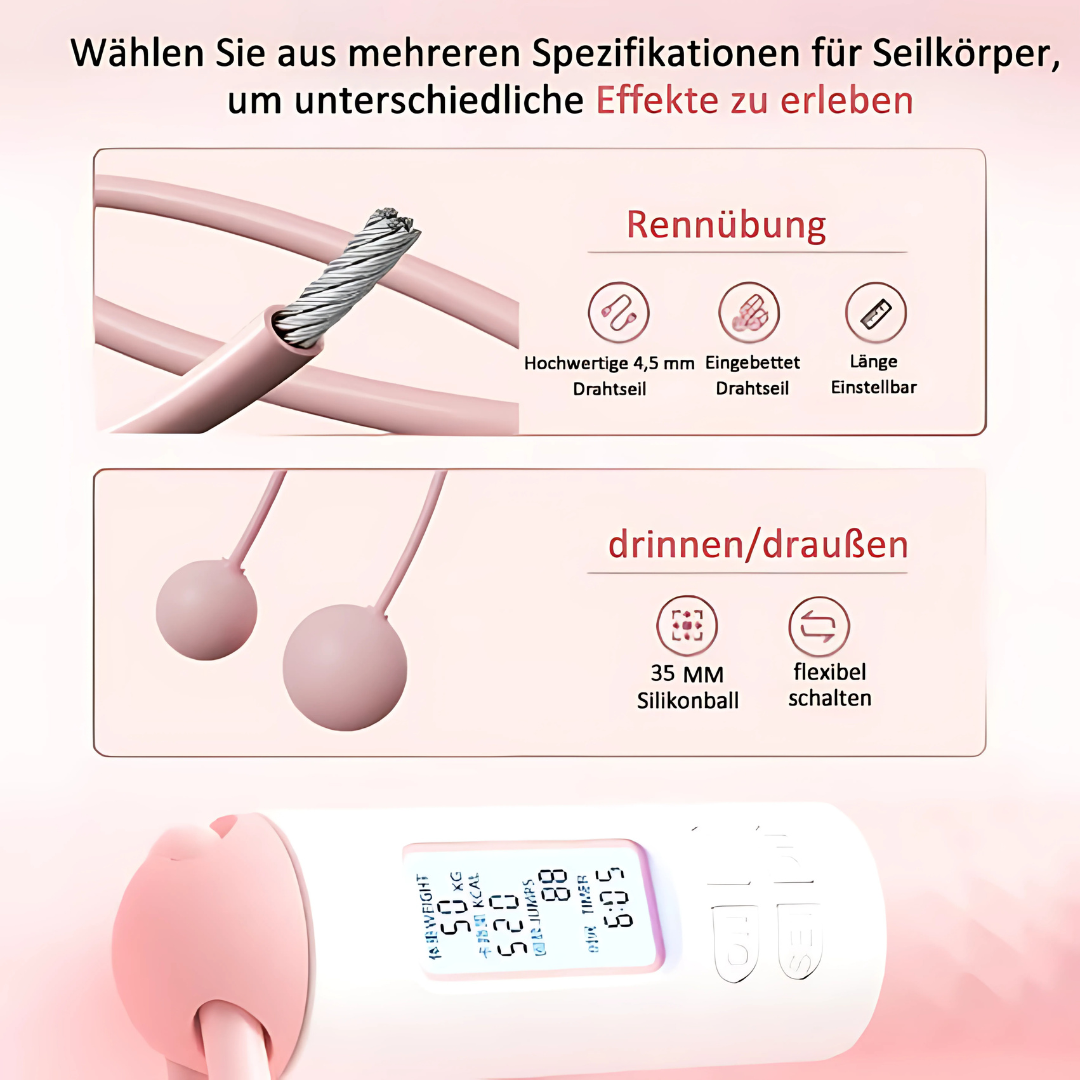 Smartes drahtloses Springseil | Fitness, vereinfacht