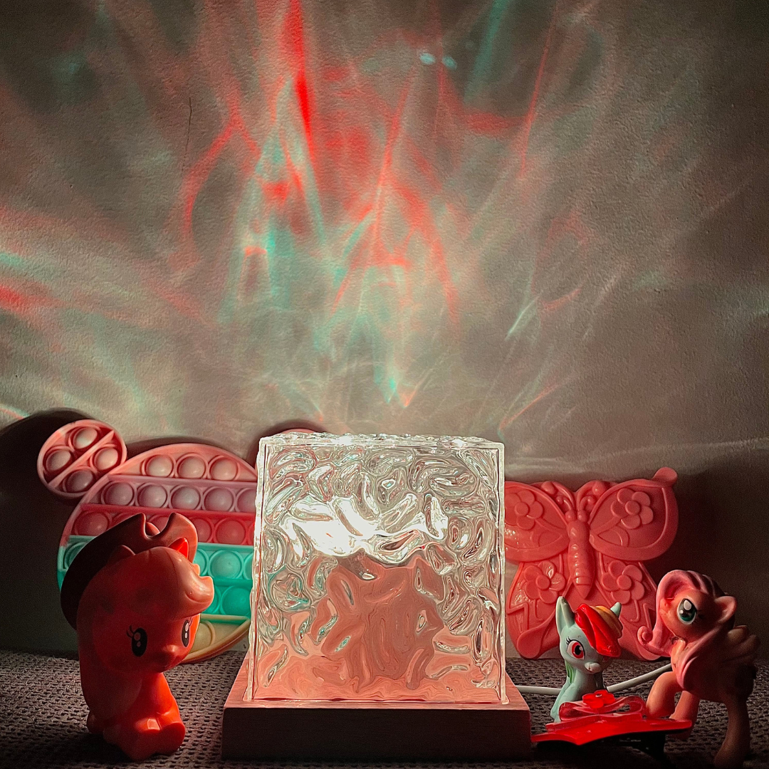 Kristall Lampe | Nordlicht Effekt | 16 Farben | Dimmbar & Entspannend | AuroraGlow