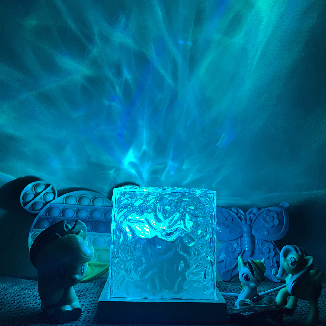 Kristall Lampe | Nordlicht Effekt | 16 Farben | Dimmbar & Entspannend | AuroraGlow