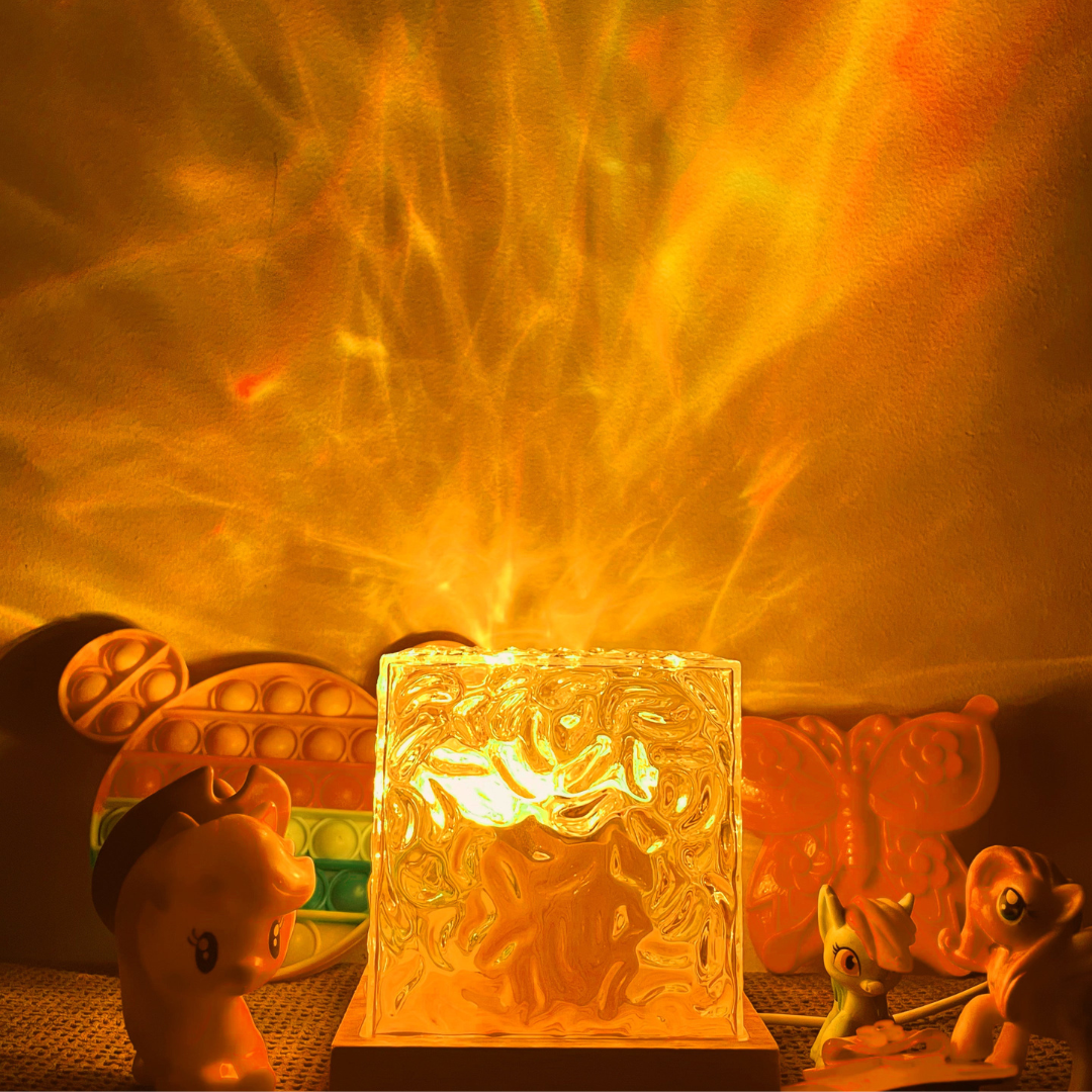 LED Kristall Lampe | Nordlicht Effekt | 16 Farben | Dimmbar & Entspannend | AuroraGlow