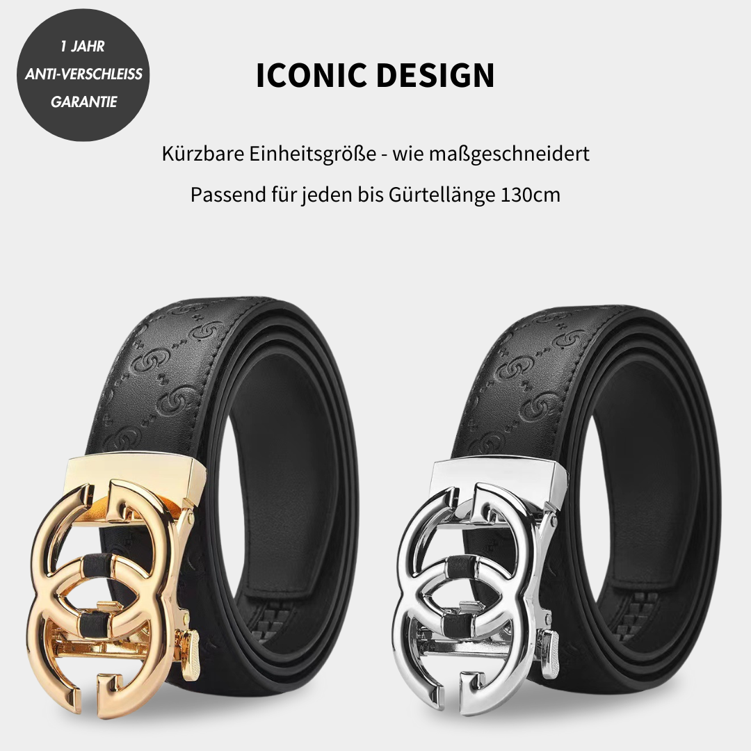 Majestice Belt Ledergürtel | Easy-Click Automatikverschluss | 100% Echtleder | 1+1 Aktion