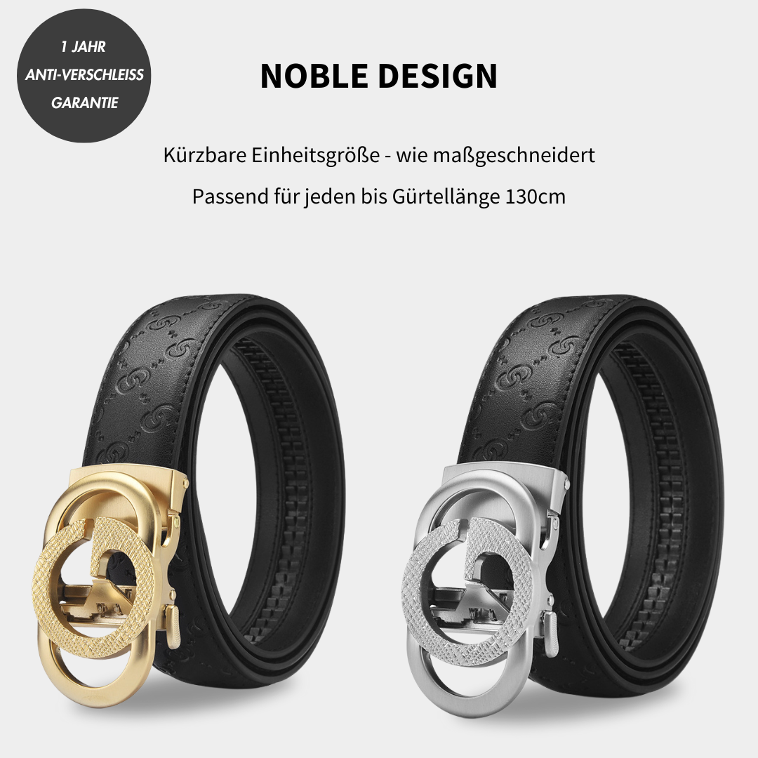 Majestice Belt Ledergürtel | Easy-Click Automatikverschluss | 100% Echtleder | 1+1 Aktion