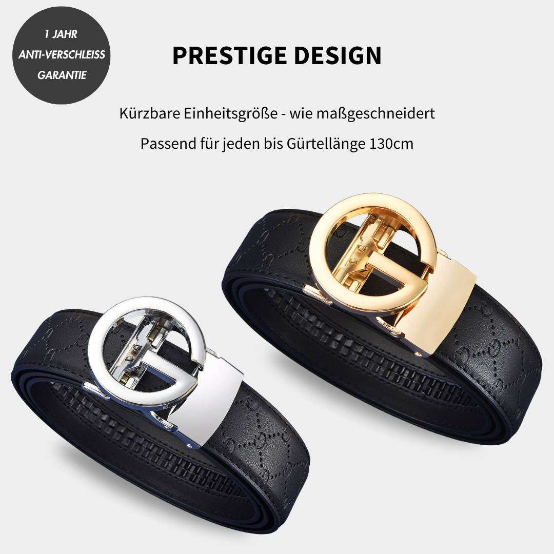 Majestice Belt Ledergürtel | Easy-Click Automatikverschluss | 100% Echtleder | 1+1 Aktion