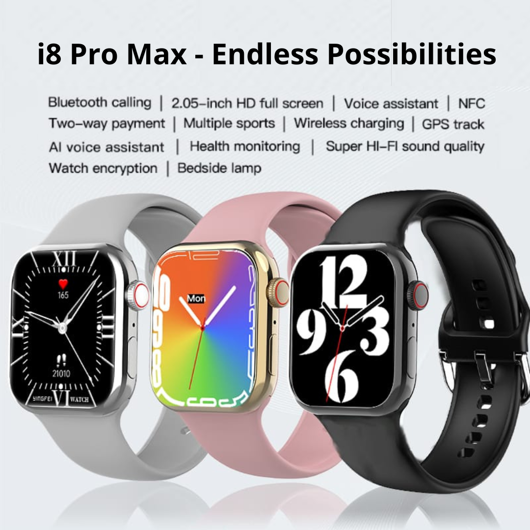 i8 Pro Max Smartwatch | Mit Umfangreichem Gesundheitsmonitor 75% RABATT!