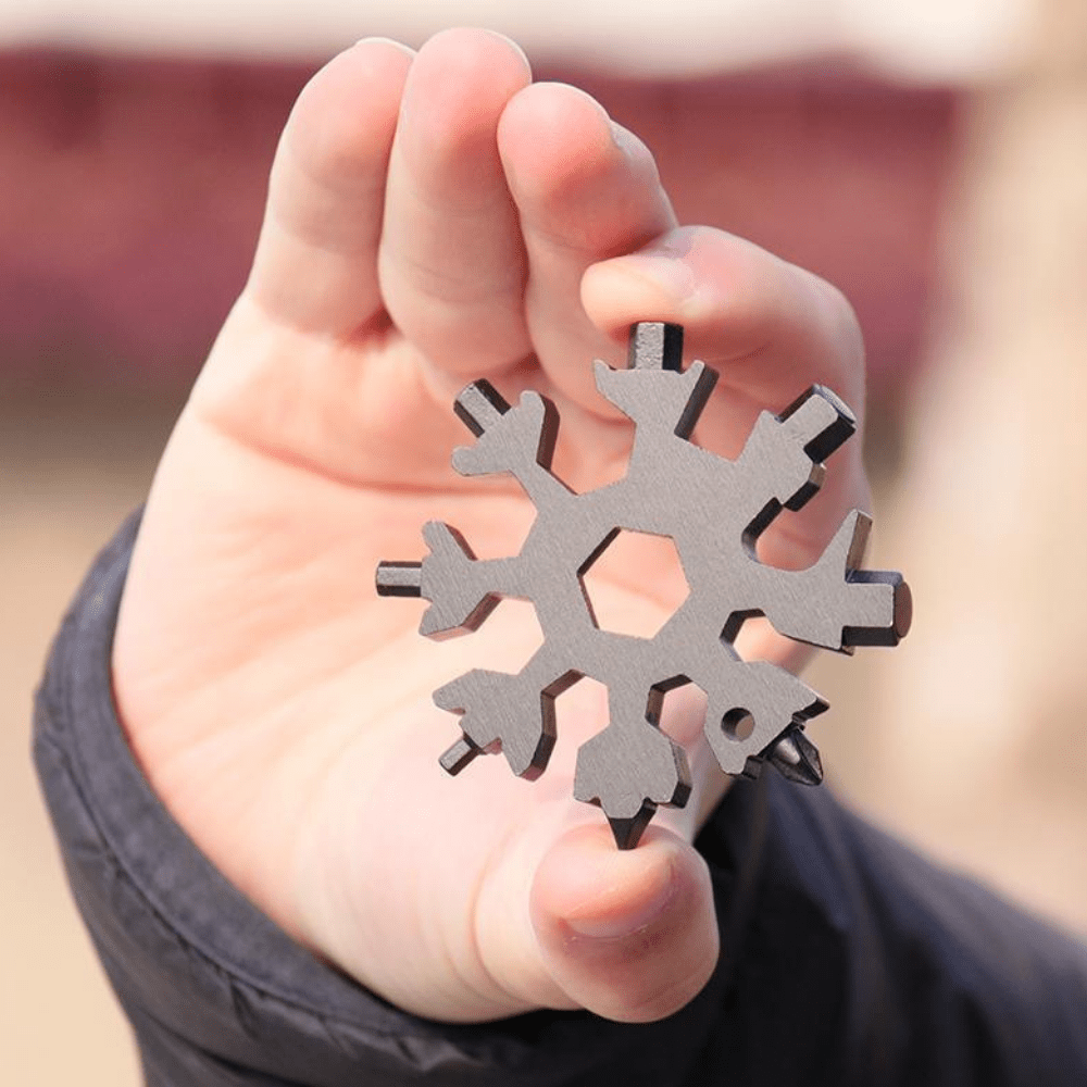 Multitool | 18-in-1 Schneeflocken-Werkzeug | Edelstahl | Kompakt & Robust