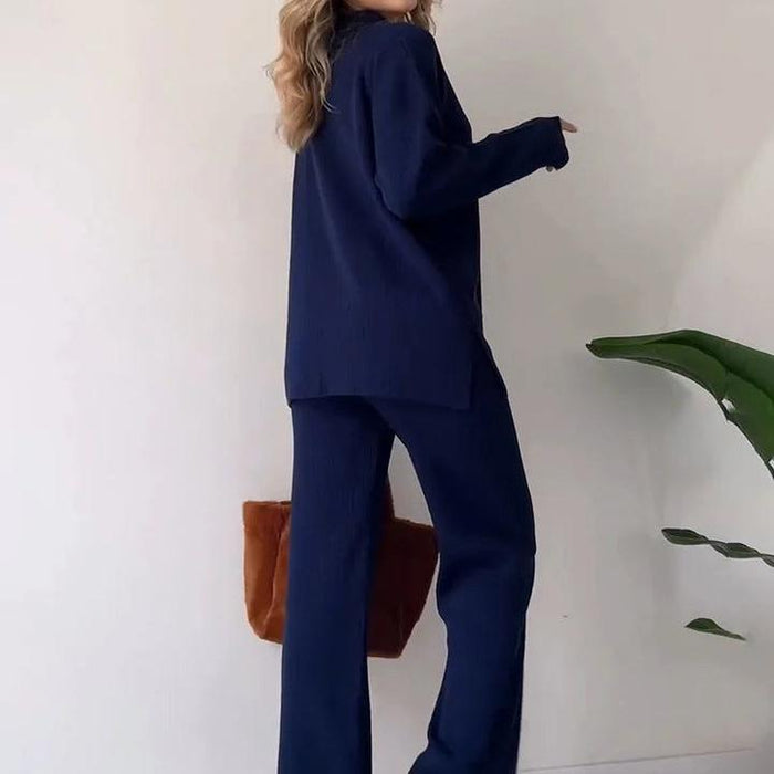 CasualKnit™ Strick-Tweed-Set mit drei Teilen – Fügen Sie Ihrer Freizeitkleidung eine Prise Eleganz hinzu!