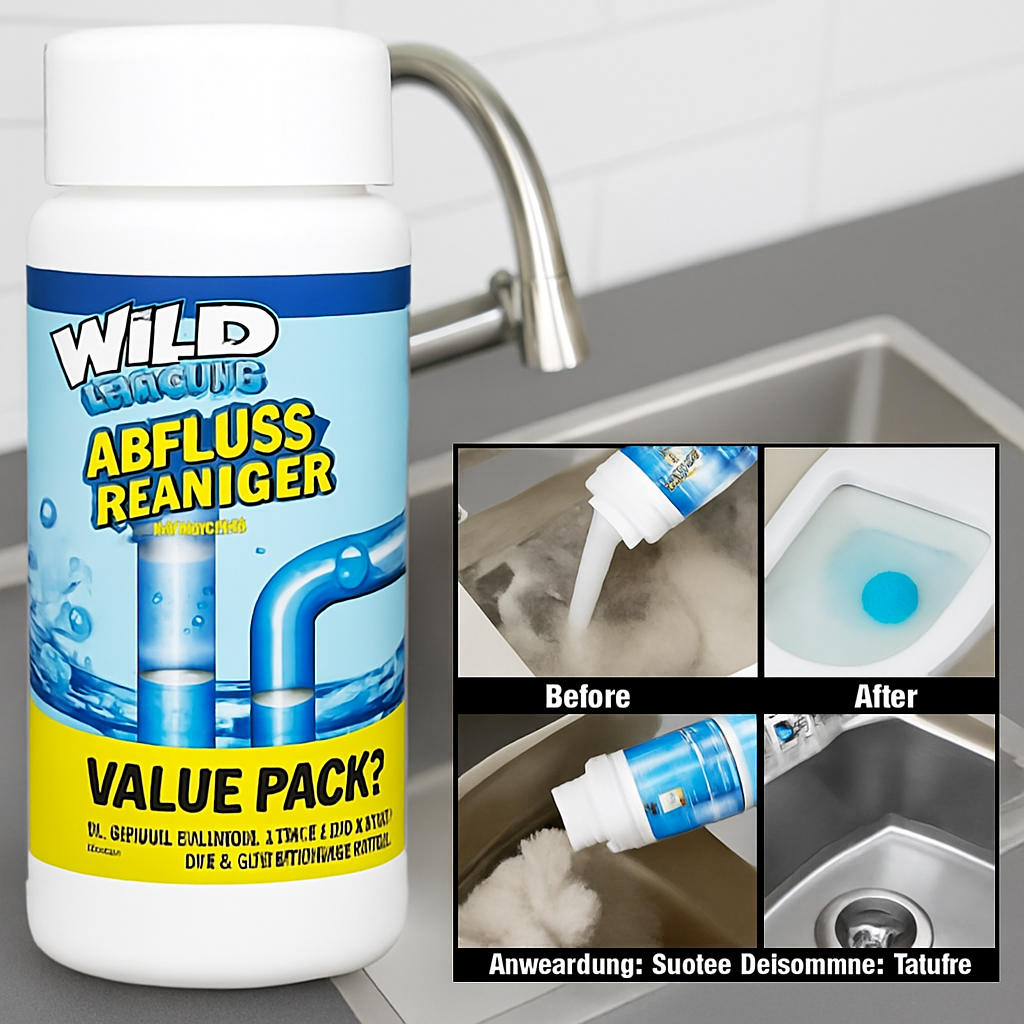Rohrreiniger Pulver | Schnelle Wirkung | Rohrschonend | Ohne Schrubben