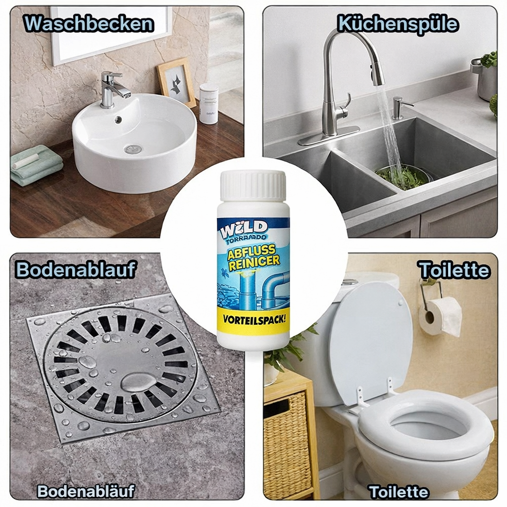 Rohrreiniger Pulver | Schnelle Wirkung | Rohrschonend | Ohne Schrubben