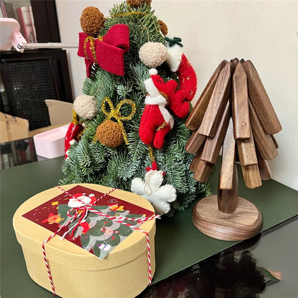 Walnuss Untersetzer Set - Schützen Sie Ihre Oberflächen mit baumförmigen Untersetzern