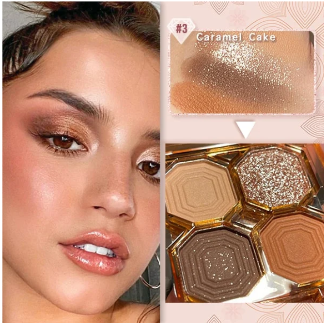 50% RABATT | Romantisch getönter 4-farbiger Glitzerlidschatten