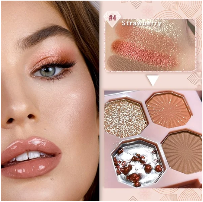 50% RABATT | Romantisch getönter 4-farbiger Glitzerlidschatten
