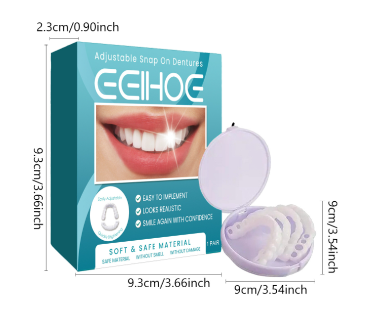 SchnellesEinrasten™ | Einstellbare Snap-On-Prothese | Natürliches Lächeln ohne Zahnarztbesuch