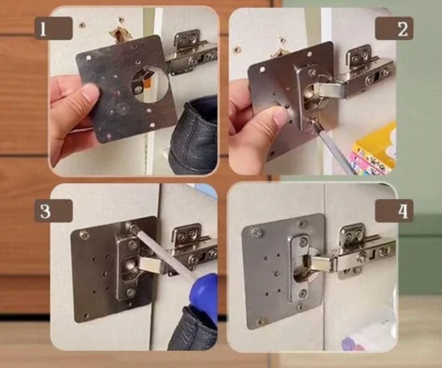 1 + 2 GRATIS | HingeRepair™ | Keine Probleme mehr mit auseinanderfallenden Schränken