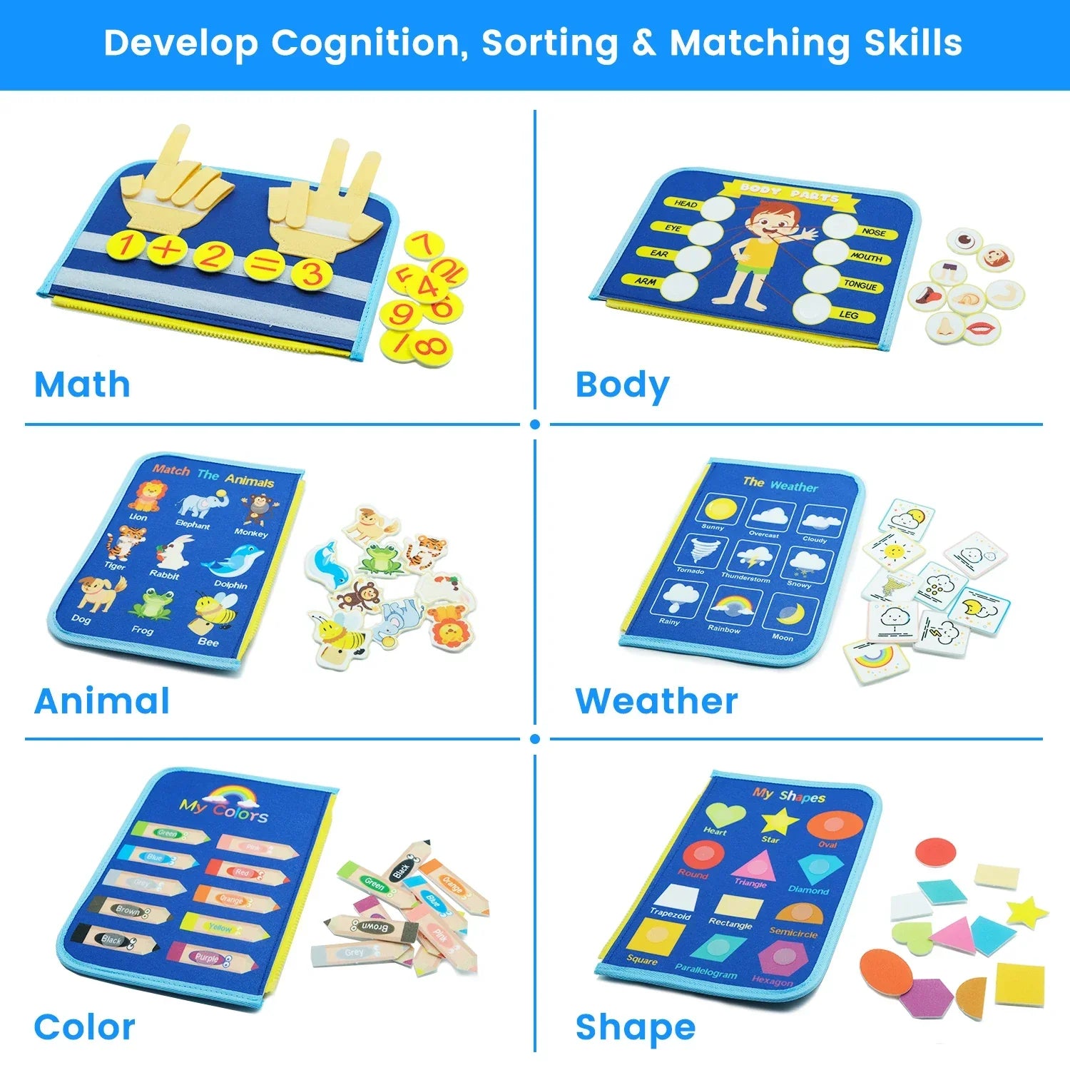 MiniMind™ | Preschool Learning Sensory Board für Autismus-freundliche Fähigkeitsentwicklung