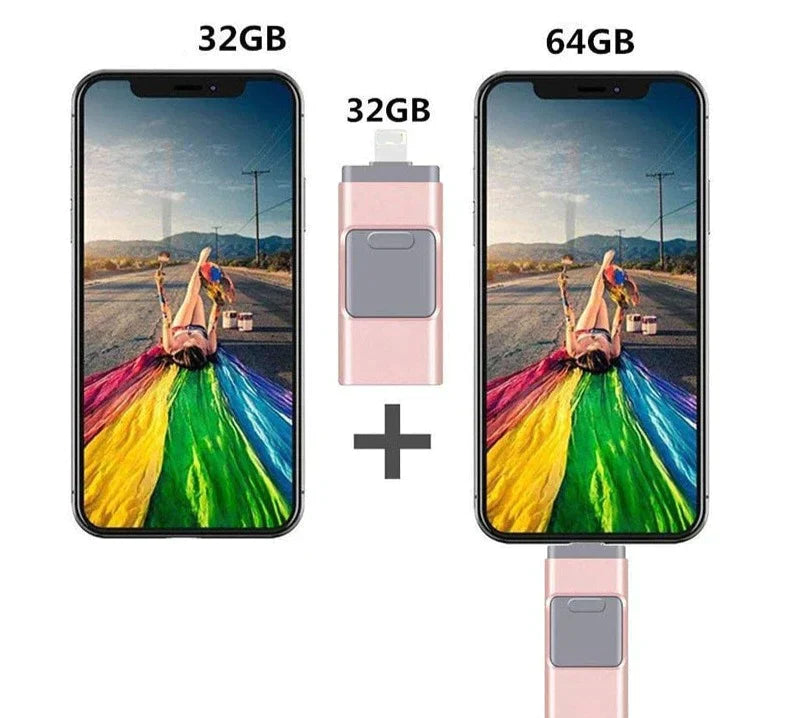 4-in-1 FlashDrive™ - Erweitern Sie Ihre Speicherkapazität im Handumdrehen und nehmen Sie Ihre Dateien überallhin mit