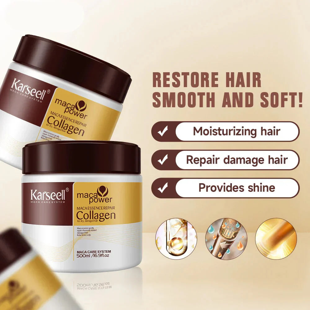 Revéra Haarmaske | Kollagen & Arganöl | Repariert & pflegt trockenes, geschädigtes Haar