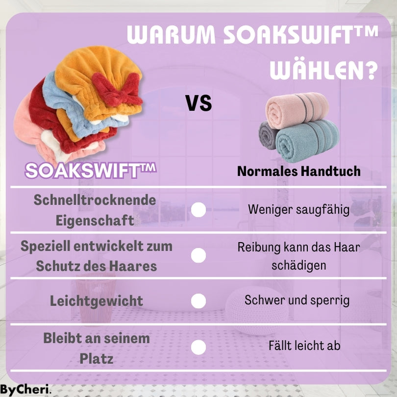 SoakSwift™ | Trocknen Sie Ihre Haare schnell in nur wenigen Minuten!