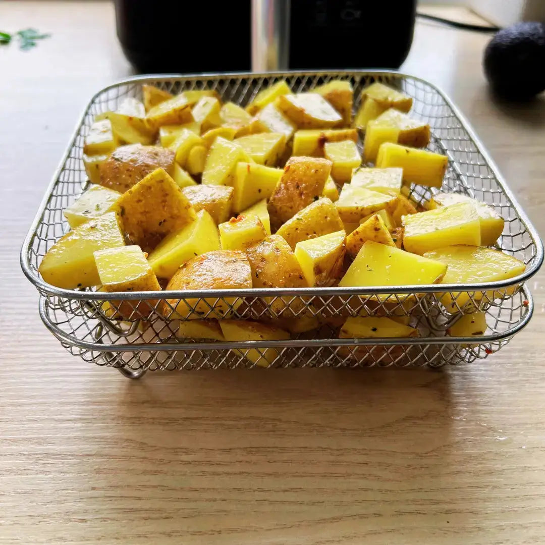 Stapelbare Körbe für Heißluftfritteusen – Mehr Platz, Perfekte Garergebnisse (3 Stk.)