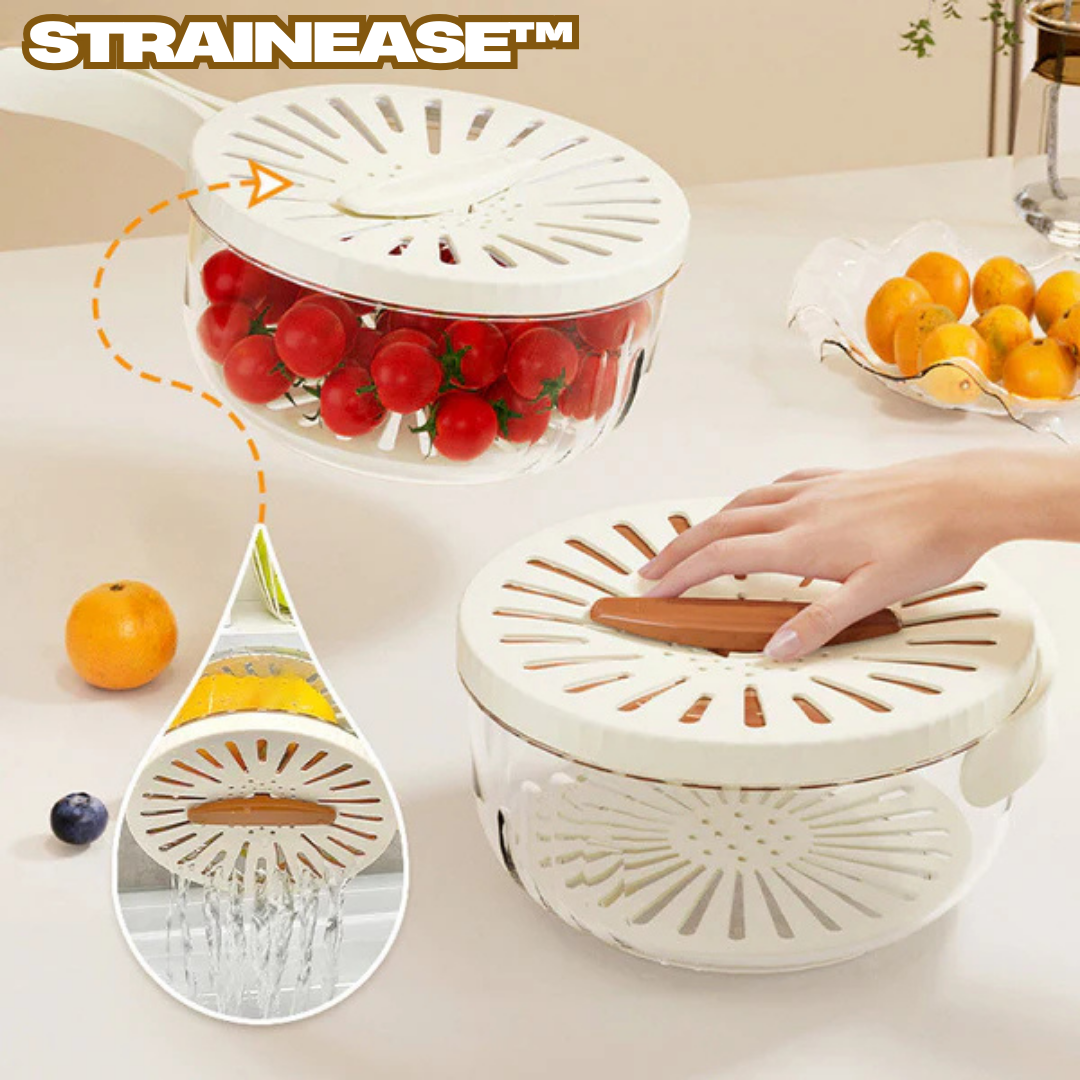 StrainEase™ | 2 in 1 Aufbewahrungs- und Abtropfkorb