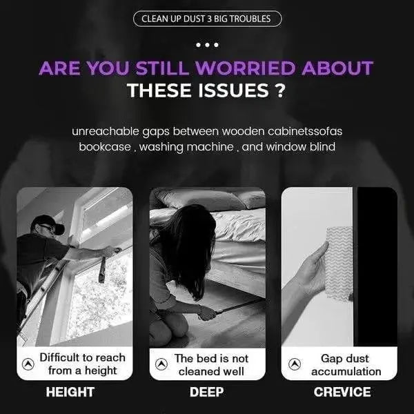 Teleskop Staubreiniger für enge Spalten – Einfaches Staubwischen in schwer erreichbaren Bereichen