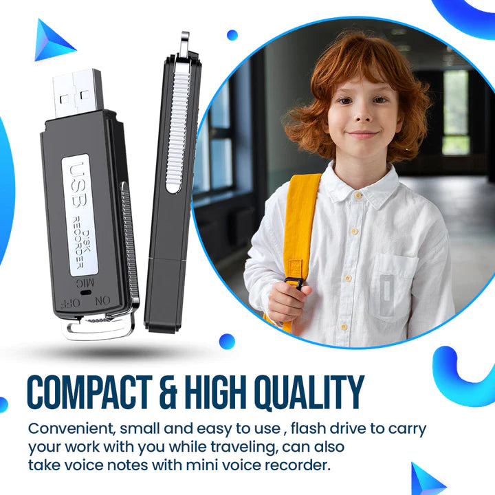 USB Sprachrekorder | Getarntes Design | Rauschunterdrückung | 8h Aufnahmezeit