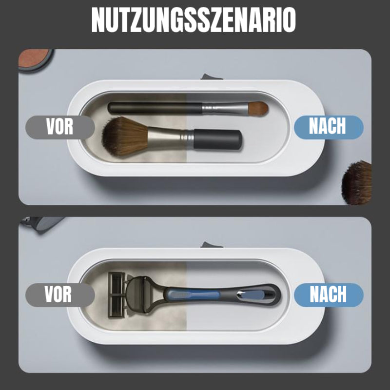 Gleamify Ultraschallreiniger | 360° Tiefenreinigung | Für Schmuck & Brillen | Tragbar