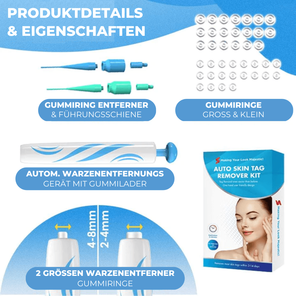 Warzen & Muttermale Entferner Set | Schmerzfrei | Schnelle Ergebnisse | Für alle Hauttypen