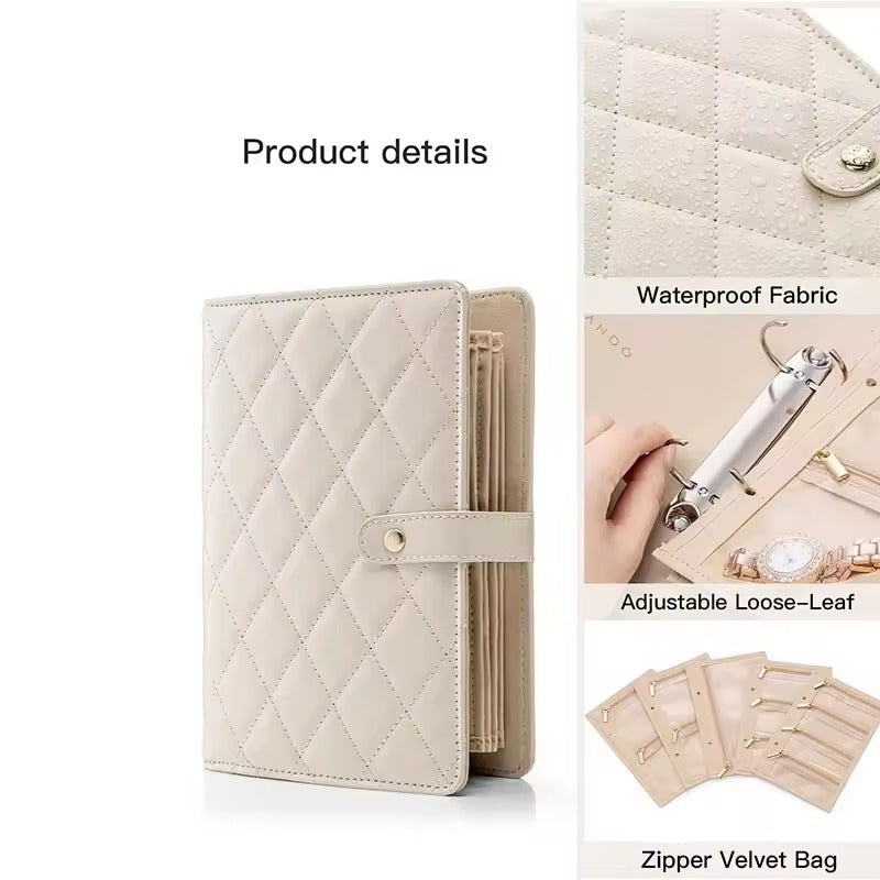 JewelBook™ - Tragbares Schmuckaufbewahrungsbuch aus Leder