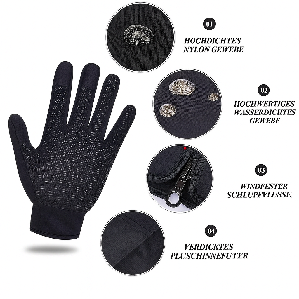 Winterhandschuhe | Wasserdicht & Winddicht | Touchscreen | Rutschfester Grip | ThermoHand