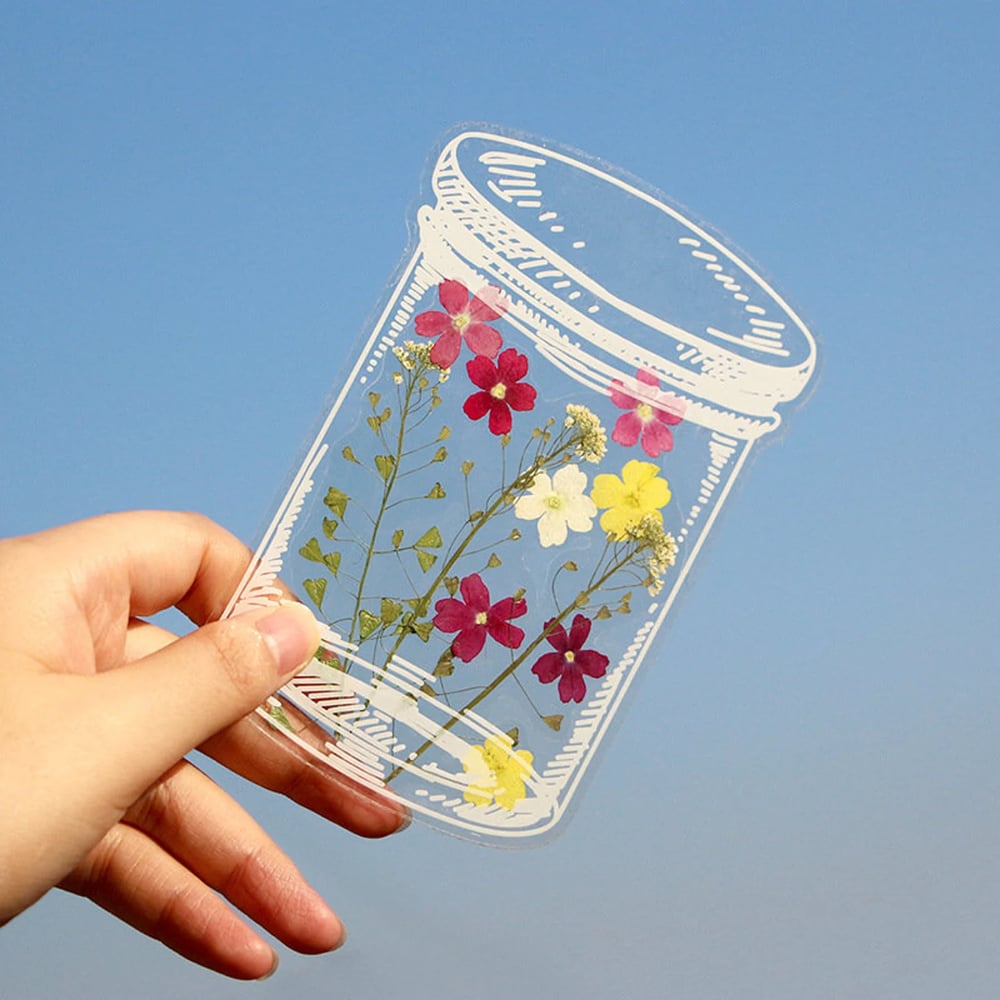 Transparent DIY Blume Lesezeichen